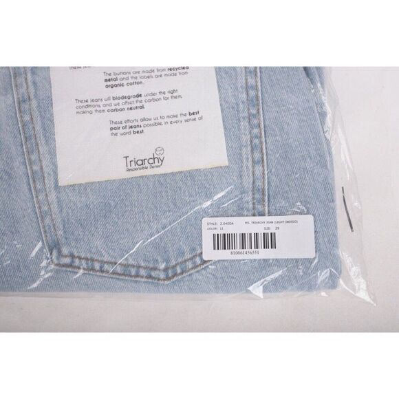Triarchy Womens Distressed Ms. Triarchy Jeans Light Indigo Sz US 8 EU 29 New - Picture 8 of 8